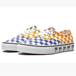 Vans Authentic Palm Tree Checkerboard Skate Shoes